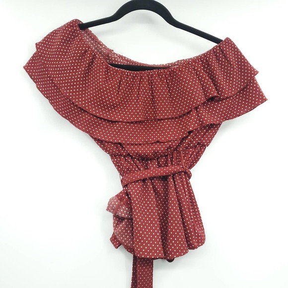 Anthro Maeve Asymmetrical One Shoulder Ruffled Top - Picture 3 of 11